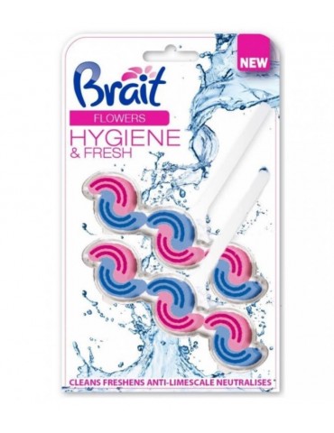 TOILET BLOCK BRAIT FLOWERS 2X45G