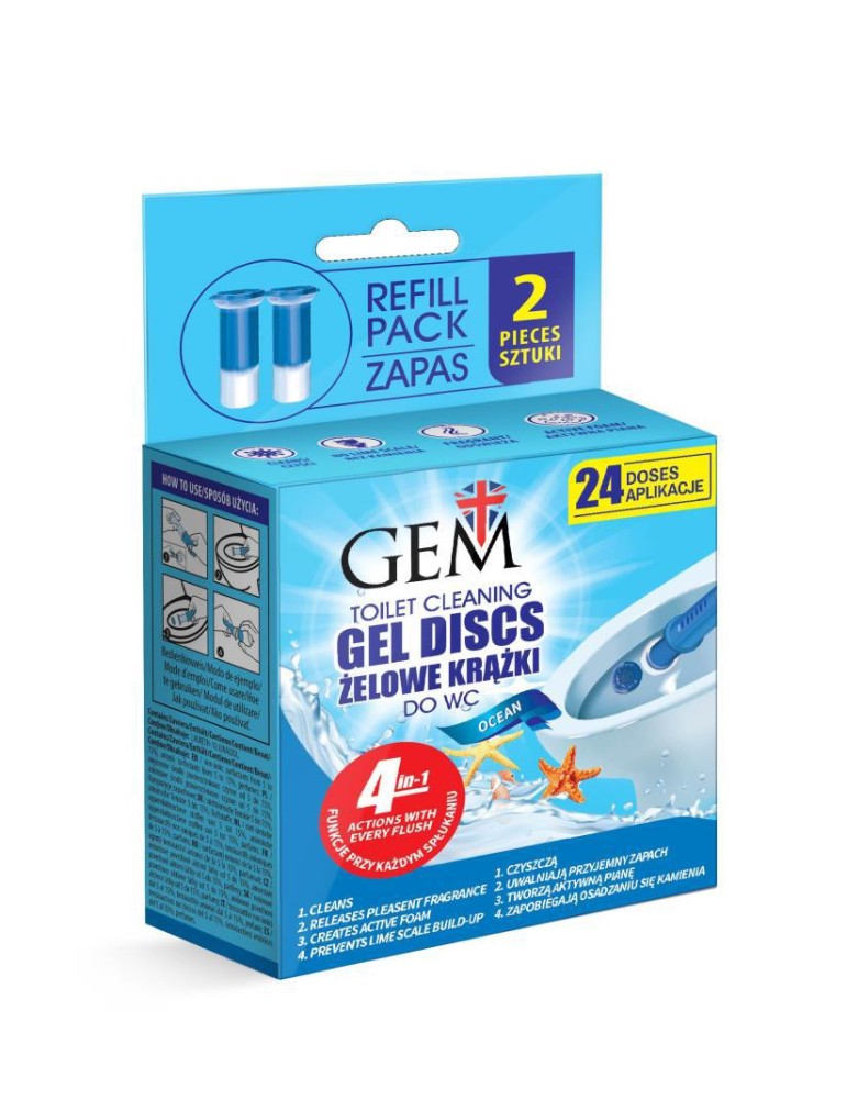 RECAMBIO WC DISCOS GEM OCEANIC 2X75 ML