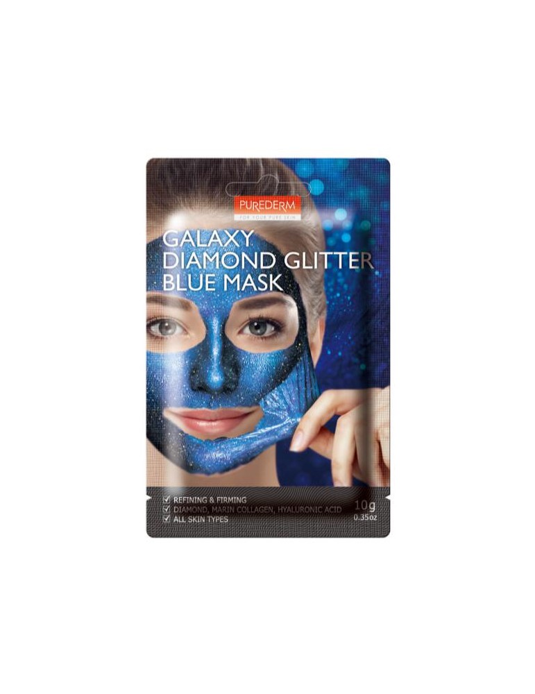 MASCARILLA FACIAL GLITTER GALAXY DIAMOND BLUE 10G