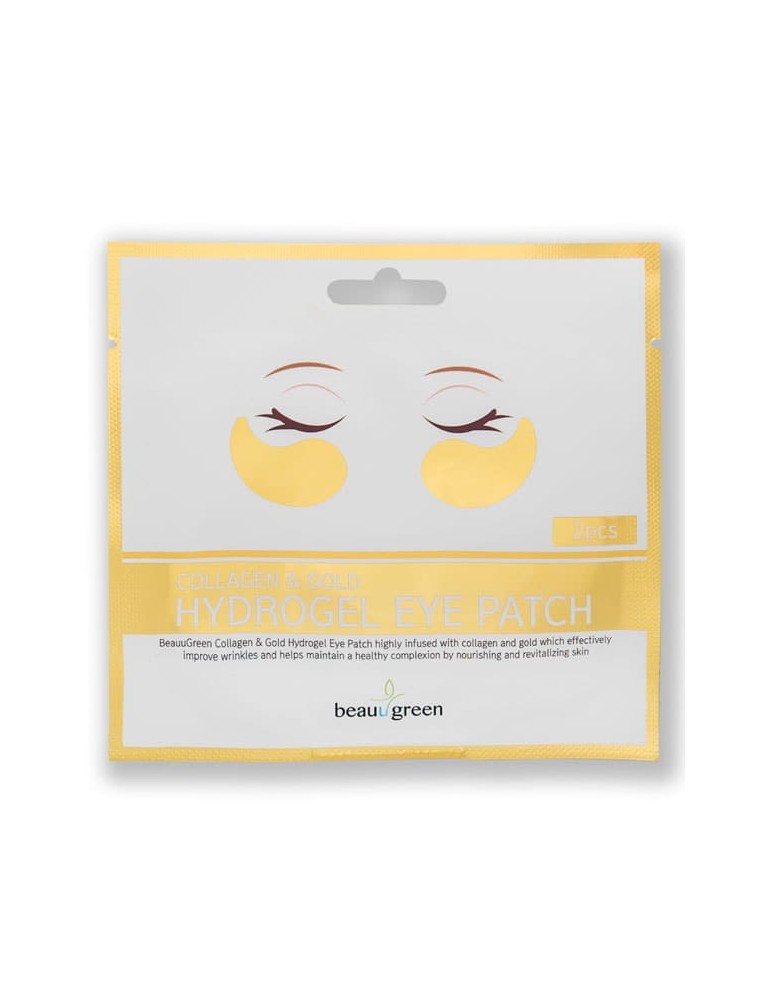 PARCHE OJOS HIDROGEL COLAGENO Y ORO 4 g BEAUUGREEN