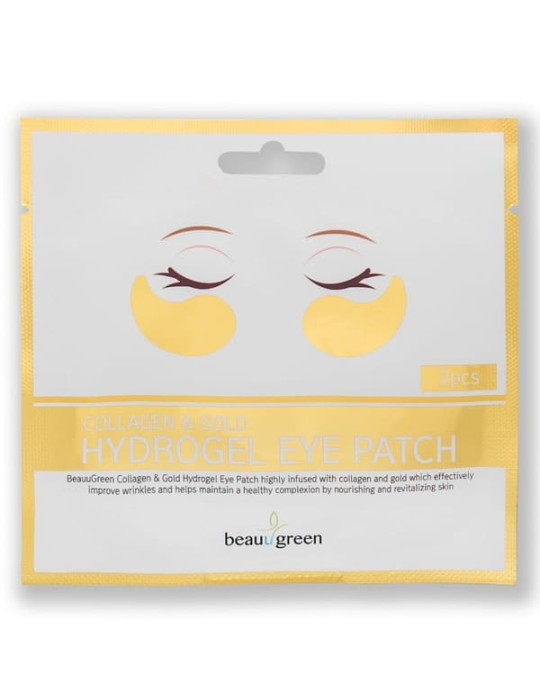 PARCHE OJOS HIDROGEL COLAGENO Y ORO 4 g BEAUUGREEN