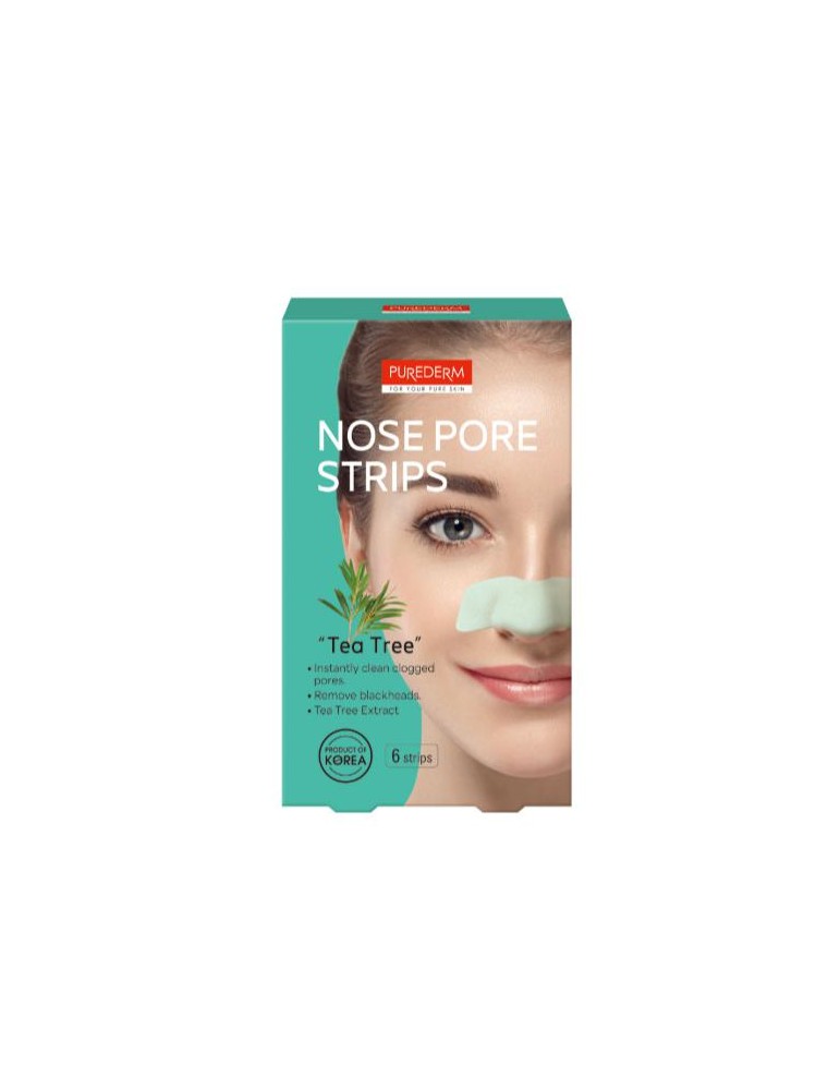 TIRAS PARA POROS NASALES ÁRBOL DEL TÉ 6 PZAS