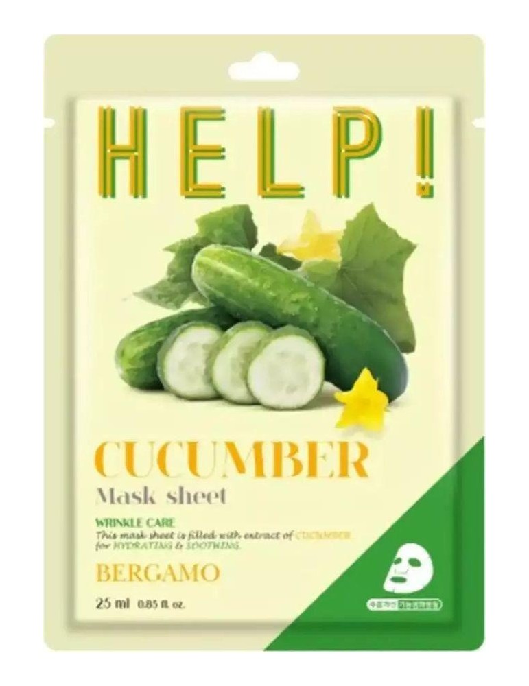 MASCARILLA FACIAL EXTRACTO DE PEPINO 25ML BERGAMO