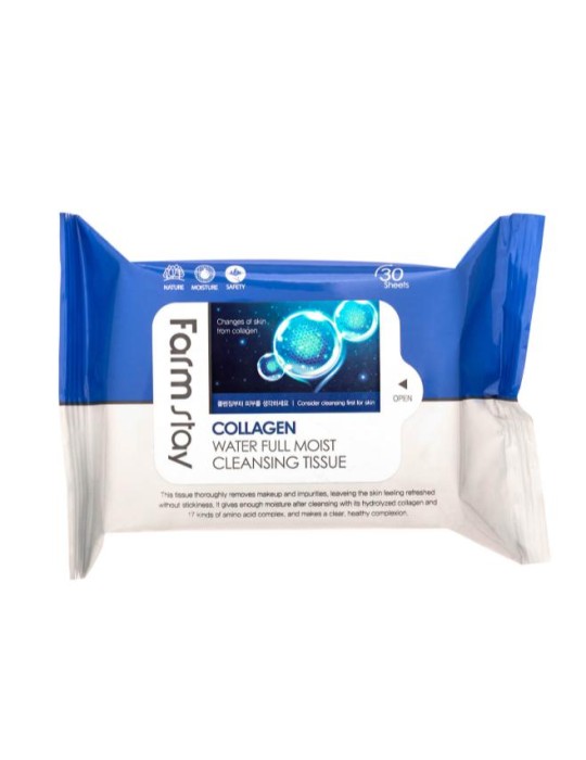 TOALLITAS LIMPIADORAS COLAGENO WATER FULL 30 PZAS