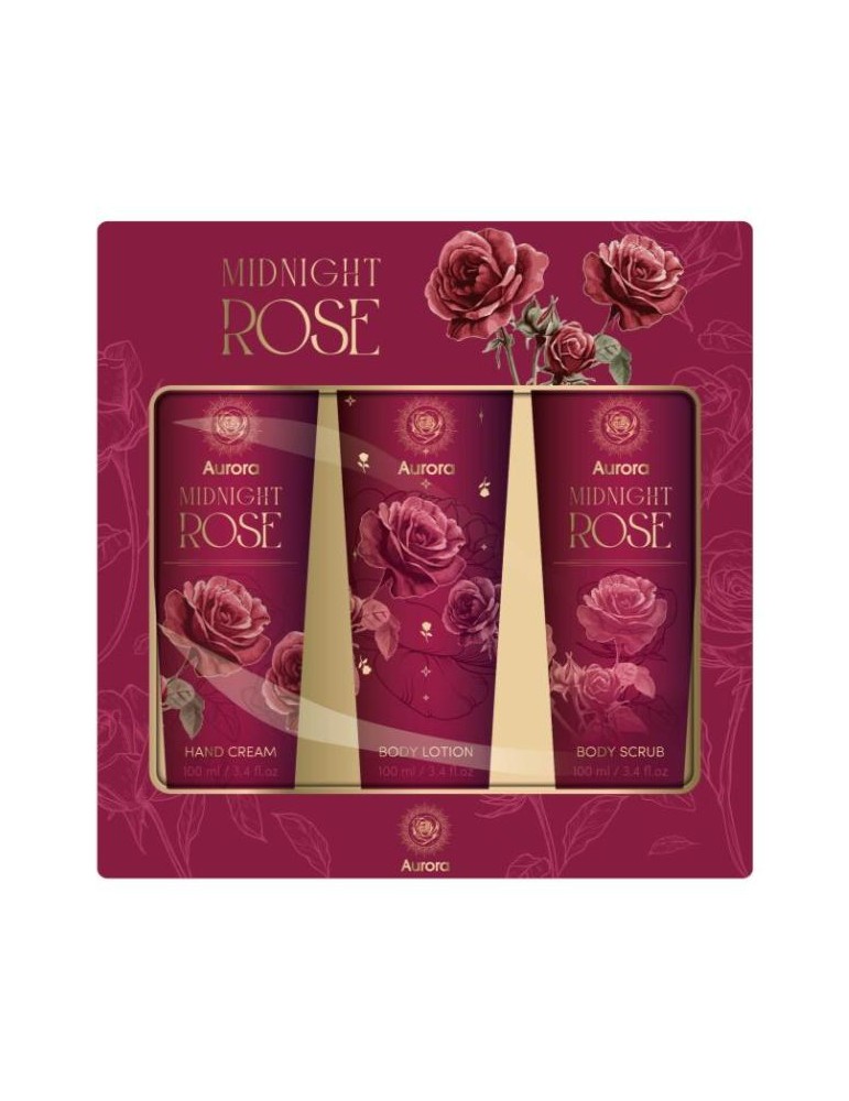 SET 3 PZAS CUIDADO CORPORAL MIDNIGHT ROSE