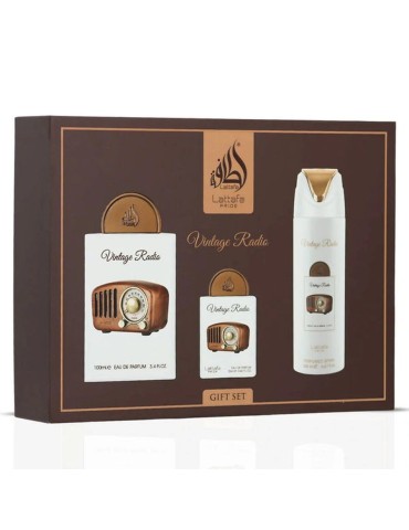 LATTAFA PRIDE VINTAGE RADIO GIFTSET 3 PCS