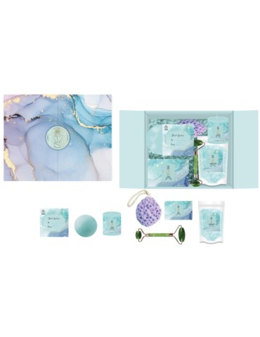 AURORA 7 PIEZAS CAJA AZUL CON SOLAPAS